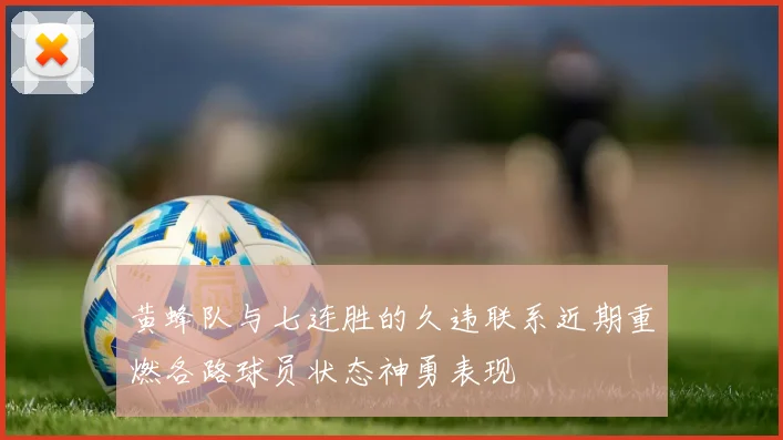 黄蜂队与七连胜的久违联系近期重燃各路球员状态神勇表现